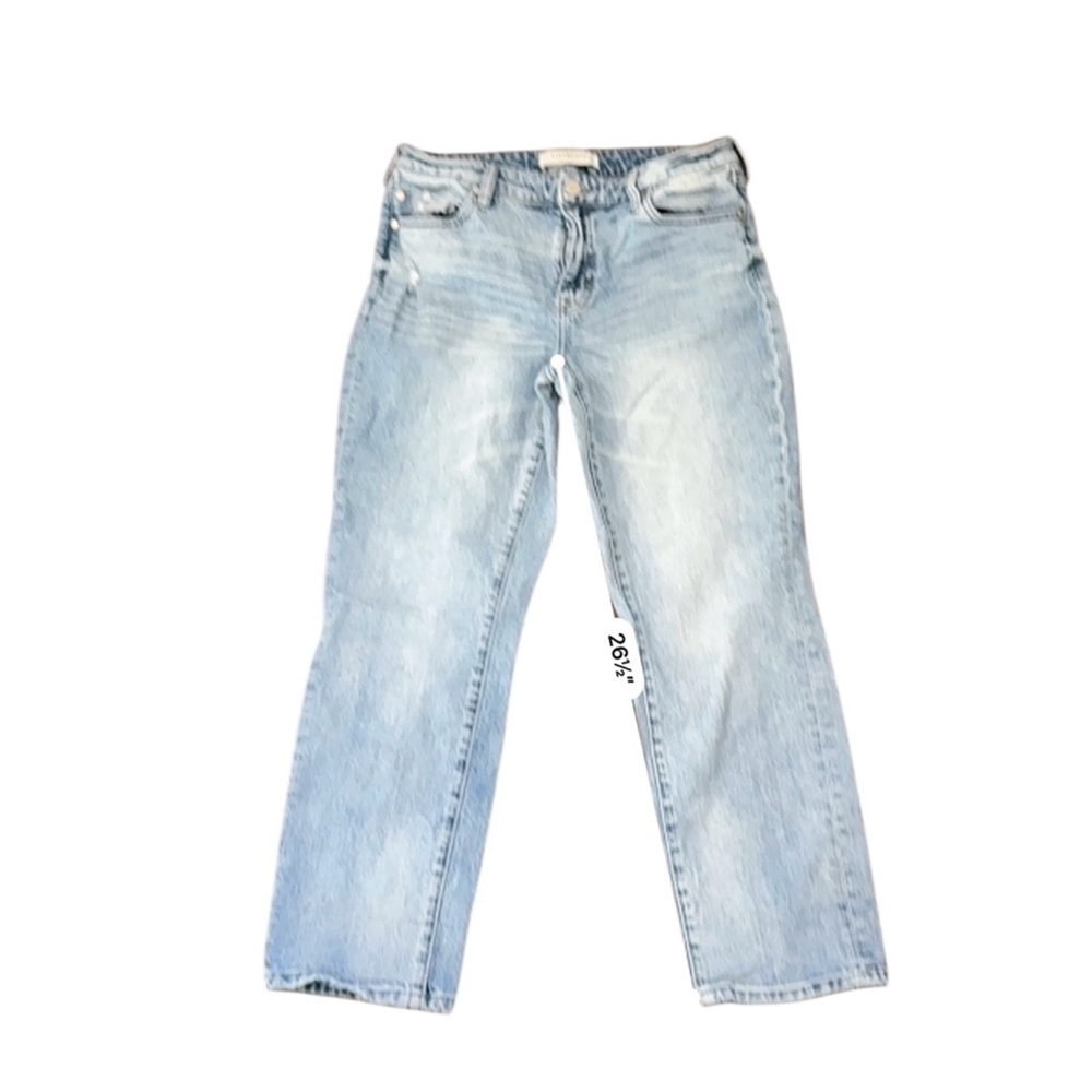 Liverpool Womens Stonewash Blue Crop Boyfriend Distressed Ripped Sz 8/29​​​ - Picture 5 of 9